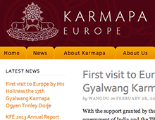 Karmapa Foundation Europe website