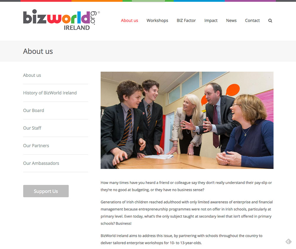 BizWorld Ireland website